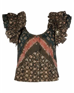Блузка с оборками на рукавах Ulla johnson
