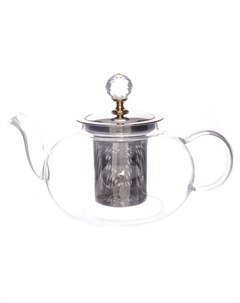 Чайник заварочный с металлической колбой 1 л прозрачный Royal classics
