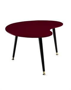 Журнальный столик почка красный 90x43x60 см Woodi