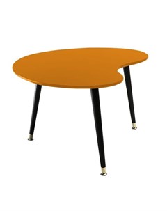 Журнальный столик почка оранжевый 90x43x60 см Woodi