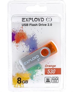 Usb flash 530 8GB оранжевый Exployd