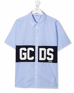 Полосатая рубашка с нашивкой логотипом Gcds kids