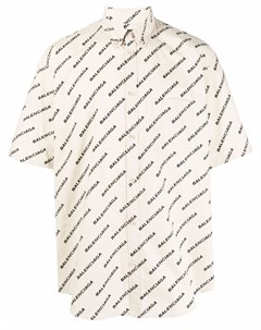 Рубашка с короткими рукавами и логотипом Balenciaga
