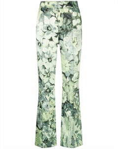 Расклешенные брюки с цветочным принтом Ganni