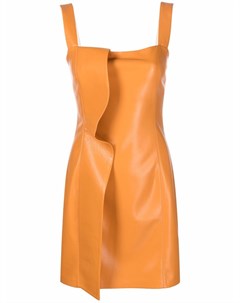 Платье из искусственной кожи с квадратным вырезом Nanushka
