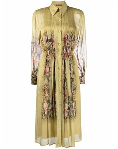 Платье рубашка с цветочным принтом Alberta ferretti