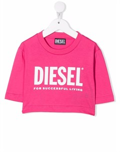 Укороченная футболка с логотипом Diesel kids