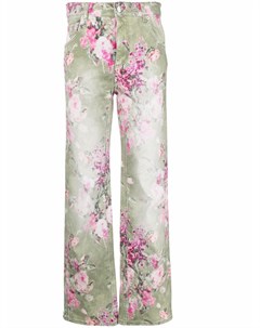Широкие брюки с цветочным принтом Blumarine