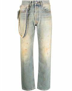 Прямые джинсы с эффектом потертости Maison margiela