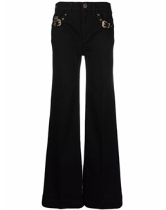 Расклешенные брюки с пряжками Versace jeans couture