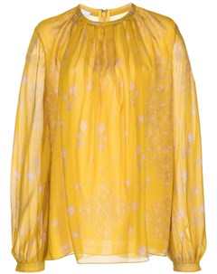 Шелковая блузка с цветочным принтом Giambattista valli