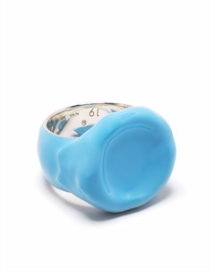Серебряное кольцо с эмалью Bottega veneta