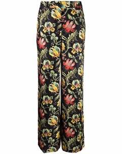 Прямые брюки с цветочным принтом Alberto biani