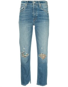 Прямые джинсы с рваными деталями Mother