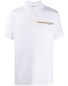 Рубашка поло с нашивкой логотипом Alexander mcqueen
