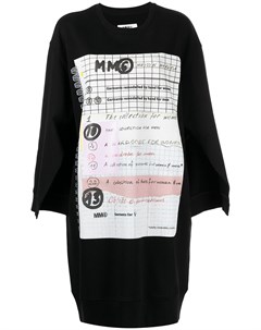 Платье толстовка с графичным принтом Mm6 maison margiela