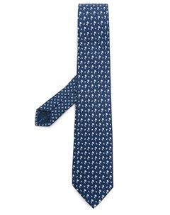 Шелковый галстук с цветочным принтом Salvatore ferragamo