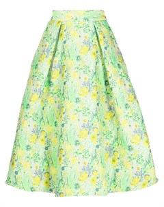 Расклешенная юбка с цветочным принтом Msgm