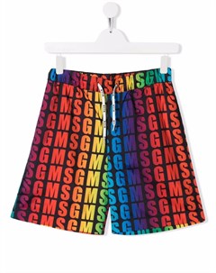 Плавки шорты с кулиской и логотипом Msgm kids