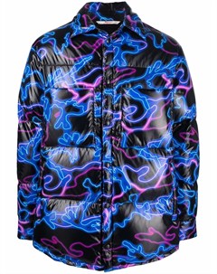 Куртка с капюшоном и принтом Neon Camou Valentino