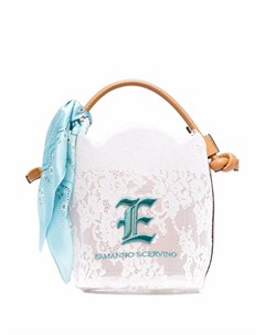 Маленькая сумка тоут с вышитым логотипом Ermanno scervino