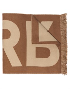 Шерстяной шарф с жаккардовым логотипом Burberry