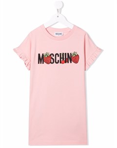 Платье футболка с логотипом Moschino kids