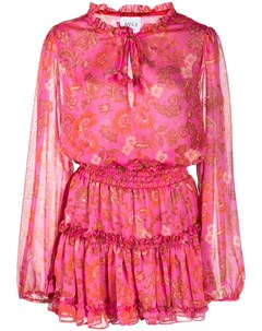 Ярусное платье Lorena с цветочным принтом Misa los angeles