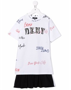 Многослойное платье с логотипом Dkny kids