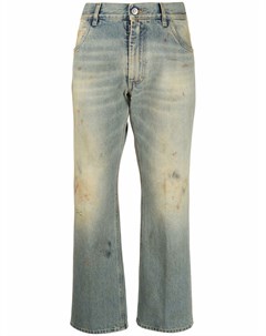 Расклешенные джинсы с эффектом потертости Maison margiela