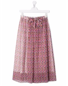 Плиссированная юбка с цветочным принтом Philosophy di lorenzo serafini kids