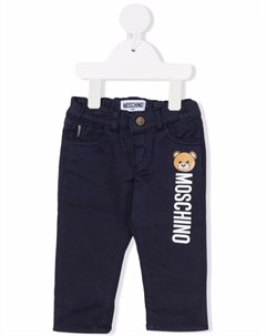 Прямые брюки чинос с логотипом Moschino kids