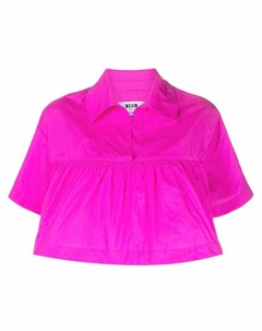 Укороченная блузка с цветочной вышивкой Msgm