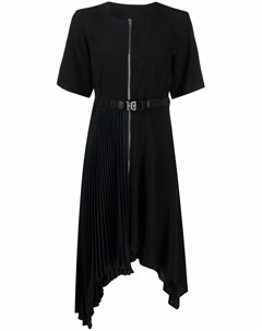 Плиссированное платье с асимметричным подолом Givenchy