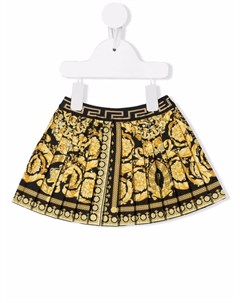 Плиссированная юбка с узором Baroque Versace kids