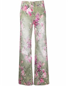 Широкие брюки с цветочным принтом Blumarine
