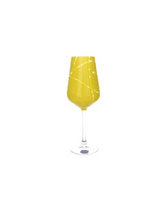 Набор бокалов для вина sandra 250 мл 6 шт желтый 19x13x19 см Crystalex bohemia