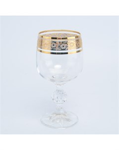 Набор бокалов клаудиа золото 190мл 6 шт прозрачный 16x22x23 см Crystalex bohemia