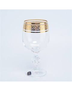 Набор бокалов клаудиа золото 230мл 6 шт прозрачный 16x22x23 см Crystalex bohemia