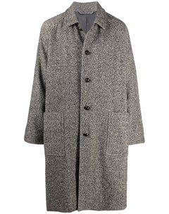 Однобортное пальто с узором шеврон Acne studios