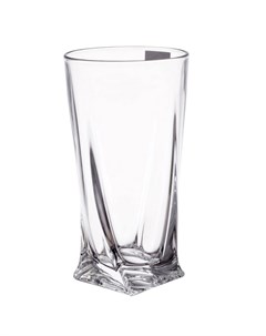 Набор стаканов для воды quadro 350мл 6 шт прозрачный 8x15x8 см Crystalite bohemia