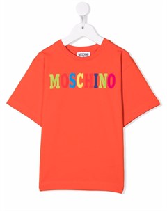 Футболка с разноцветным логотипом Moschino kids