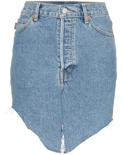 Асимметричная джинсовая юбка с завышенной талией Vetements