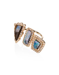Кольцо Boulder 3 Opal из розового золота с бриллиантами Kimberly mcdonald