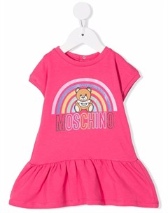 Ярусное платье с логотипом Moschino kids