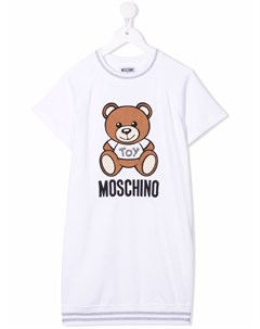 Платье футболка с нашивкой Teddy Bear Moschino kids