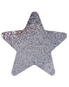 Новогоднее украшение Звезда 11 см парча серый Greenterra
