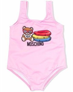 Купальник с U образным вырезом и логотипом Moschino kids