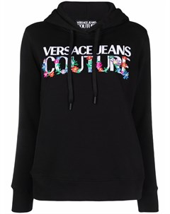 Худи с цветочной вышивкой Versace jeans couture