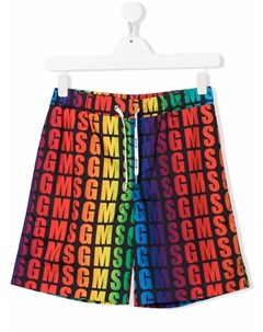 Плавки шорты с логотипом Msgm kids